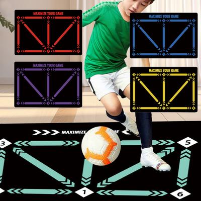 Football Footwork Mat Portable Non-slip Silent Kids Teens Adults All Levels Player Agility Soccer Footstep Dribbling Training Floor Pad