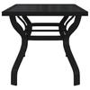Garden Table Black 180 X 80 X 70 Cm Steel and Glass