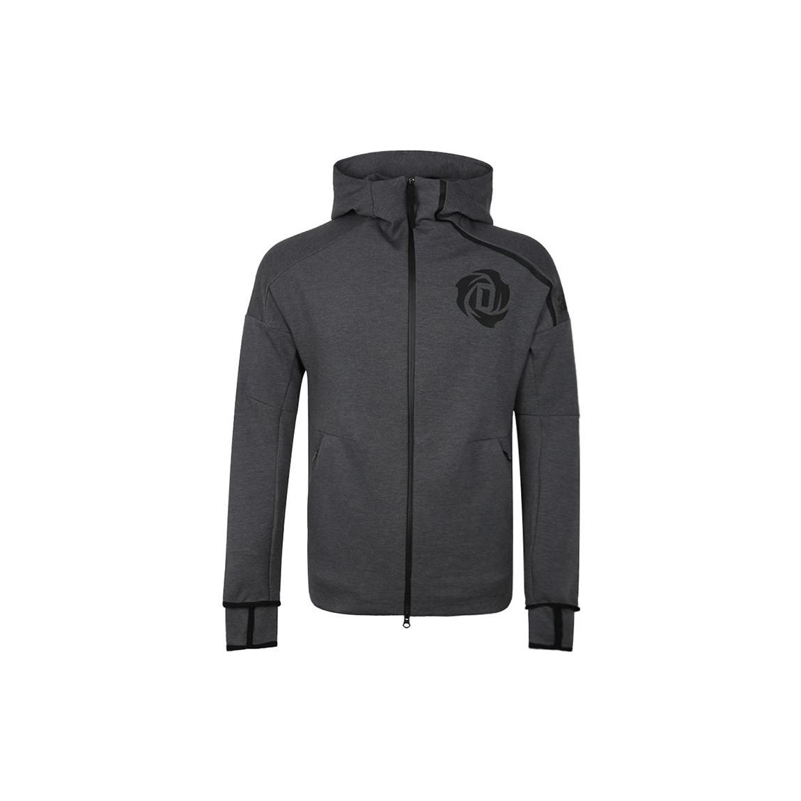 Adidas Худи на молнии с принтом логотипа Мужские худи Серый DP1868 M