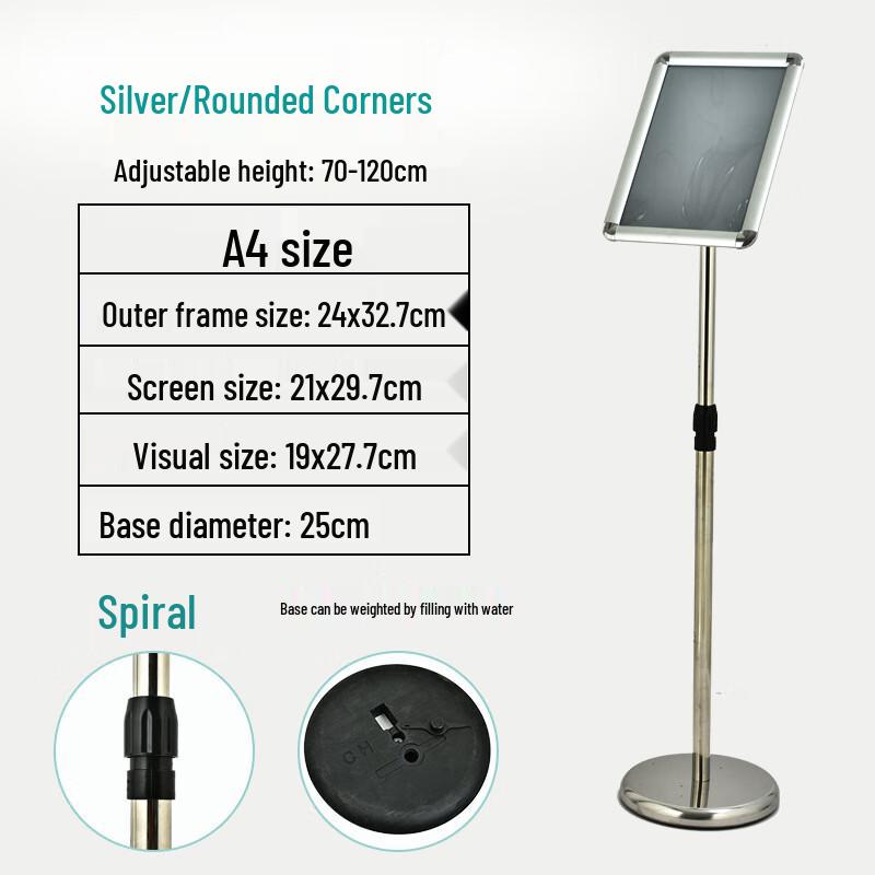 Stainless Steel Floor Stand Display Sign