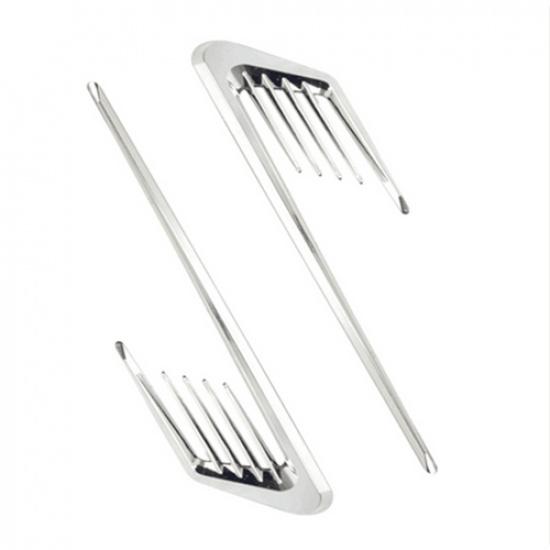 2pcs Chrome Car Side Fender Vent Euro Air Flow Decoration Sticker Accessories