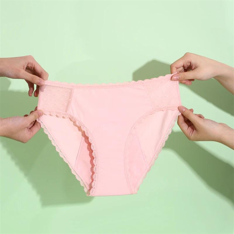 Bikini Bottoms for Women Menstruation Swim Shorts Bikini Bottoms Summer Solid Mid Waist Sexy Soft Lingerie for Lady