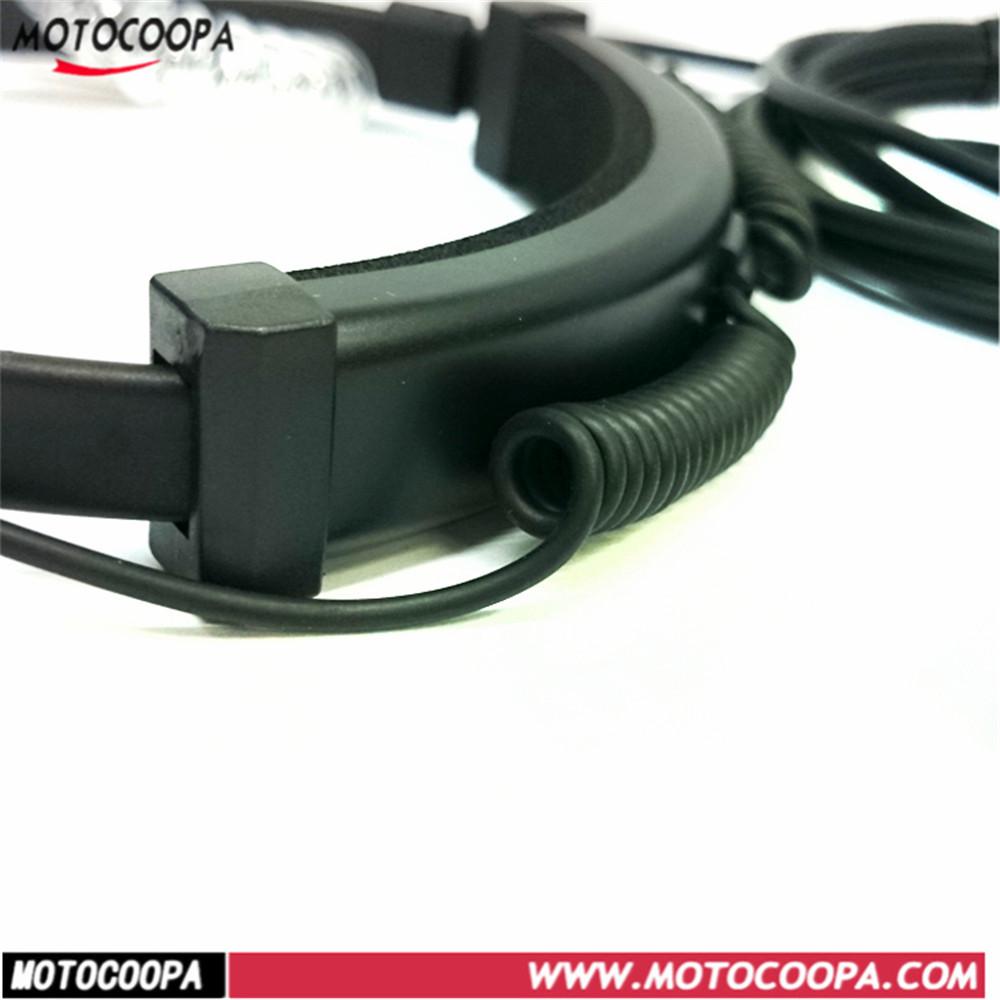 Meiteke Dual PTT Noise Cancelling Throat Mic Headset with Finger PTT and Retractable Vibration Mic.
