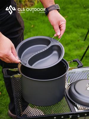 6,5L Anti-aanbak Buiten Stoofpot voor 4-7 Personen - Ideaal voor Kamperen, Reizen, BBQ en Huishoudelijk Koken