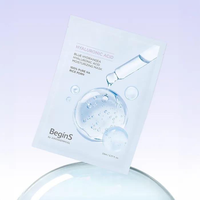 Begins by JUNG SAEM MOOL Blue Hydrangea Hyaluronic Acid Moisture Mask (5 Sheets)