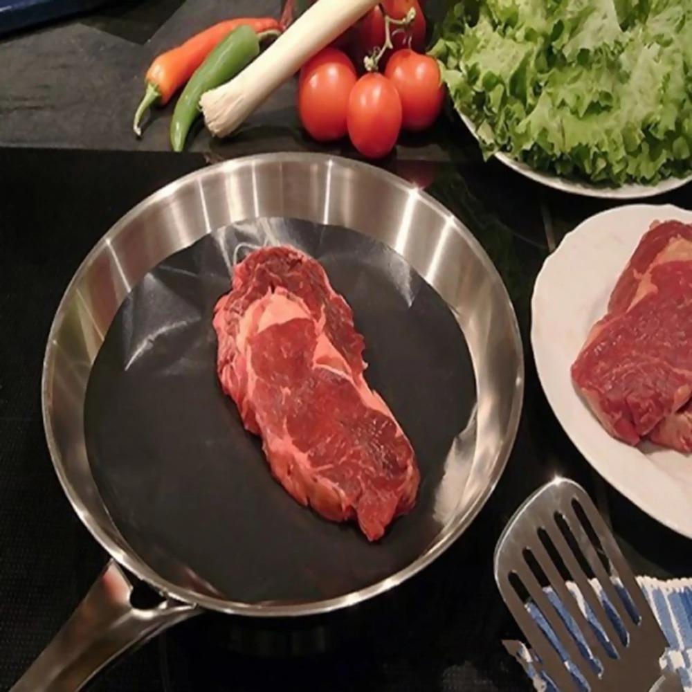 24cm Round Non Stick Pan Liner Sheet High Temperature for Frying Pan Wok Kitchen BBQ and Baking