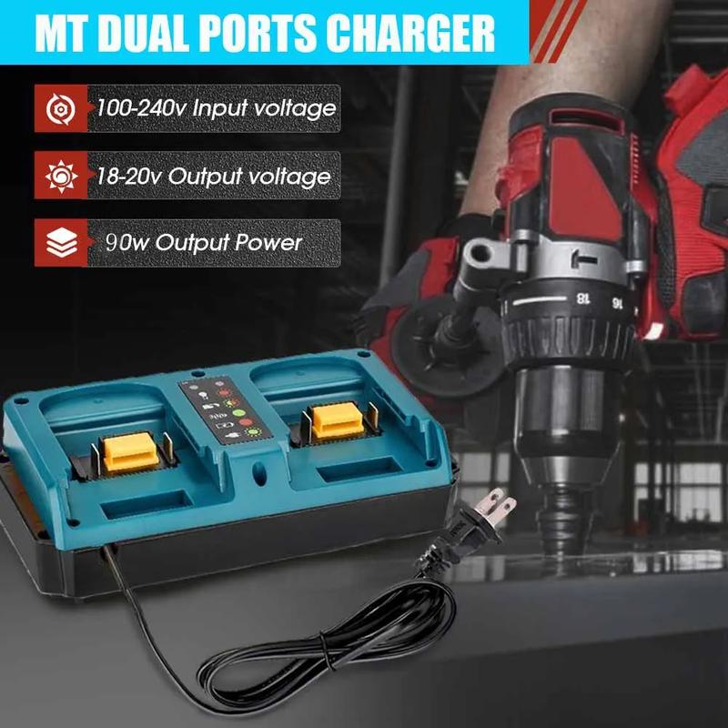Power Tool for Makita 18V Li-ion Battery Replacement DC18RD Double Charger EU/US/UK/AU Plug
