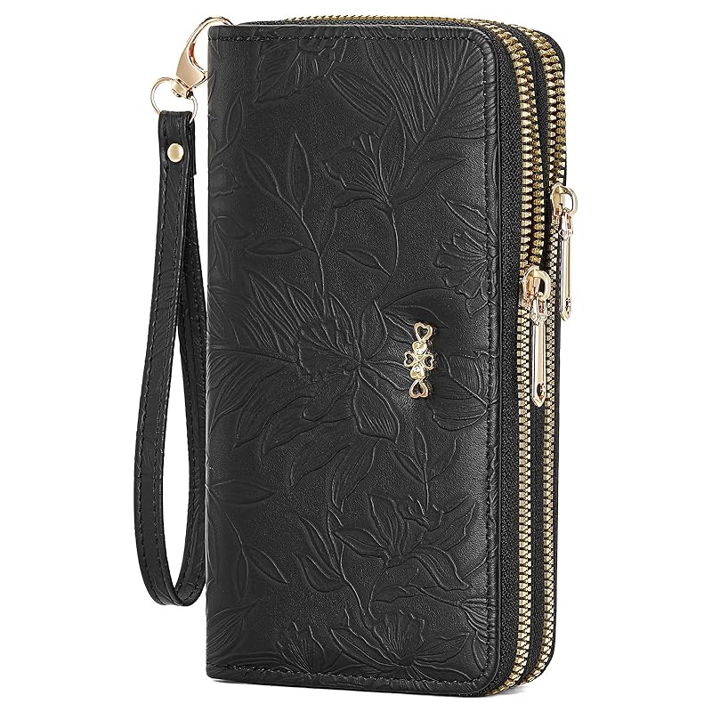 

[RNIEGA] wallet ladies Popularity long wallet large capacity multifunctional card case coin purse wallet bifold wallet Anti-skimming wallet double zip