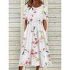 Summer New Mid-Rise Women's Casual Crew Neck Print Women's Dress