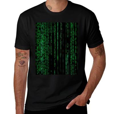 Matrix Pattern Tshirt Lightweight Casual Summer Tshirt