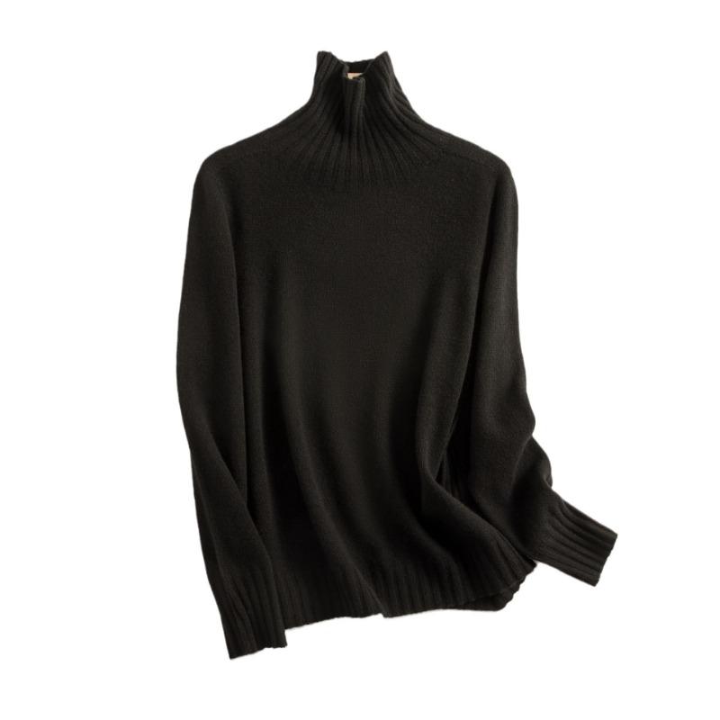 Wool sweater 0 wool seamless integrated full-formed sweater women's autumn new turtleneck with knitted bottoming shirt
