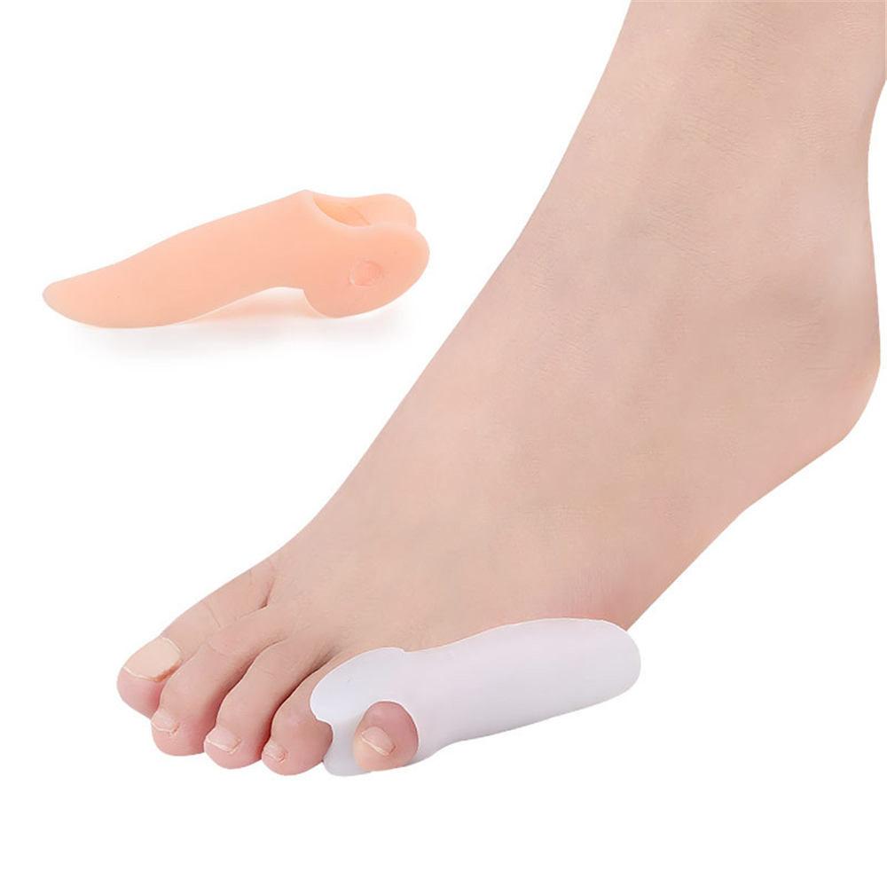 1Pair Little Toe Pinkie Foot Thumb Hallux Valgus Silicone Correction Gel Toe Bunion Guard Foot Care Toe Separator For Daily Use