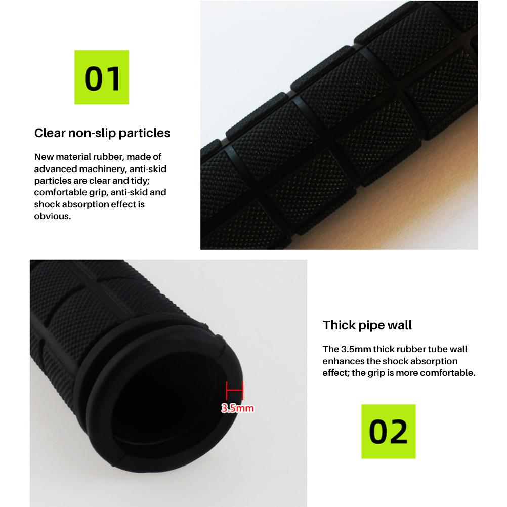 Rubber Bike Handlebar Grips Non Slip Bike Grips for Scooter Tricycle Wheel Chair Mountain Bike Foldable Bike