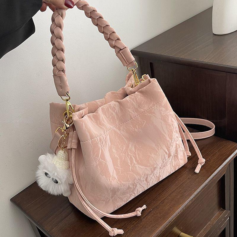 Stilvolle 2026 Damen Nischen Pink Crossbody Eimer Handtasche