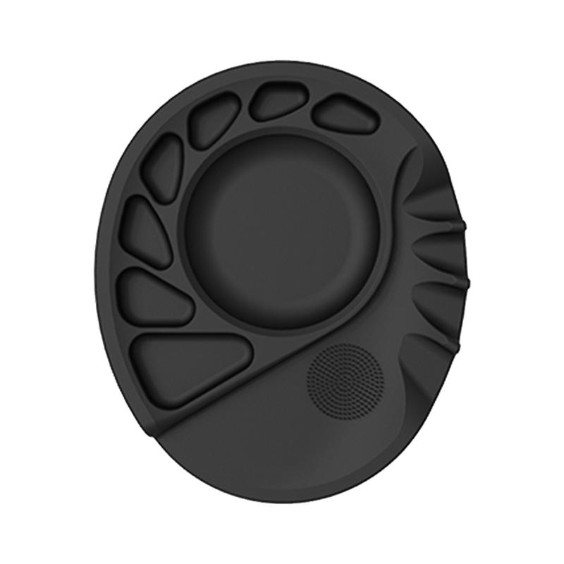 

Durability Food Grade Silicone Cosmetic Palette Hypoallergenics Surfaces Smooth Blending Tray Perfect for Sensitive Skin чёрный