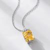 Jewelry S925 Silver Necklace Ice Flower Cut High Carbon Diamond Pendant 18k Gold Four Claw Clavicle Chain