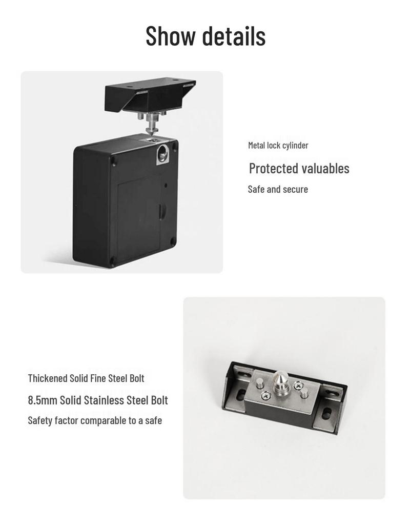 Serrure de placard invisible Bluetooth: Serrure de Tiroir Intelligente Universelle avec Accès par Application et Carte à Puce