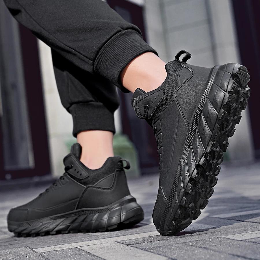 Men Boots 2024 New Winter Slippers Warm Men Shoes Waterproof Non-Slip Plush Sneakers Male Tenis Shoes Boots Men Sneakers Winter