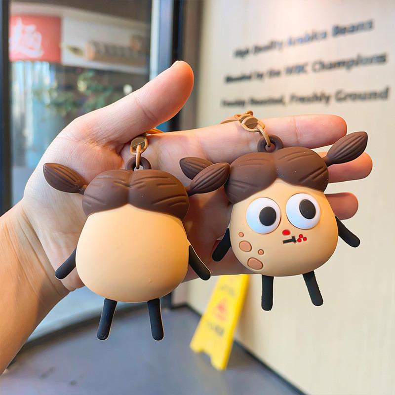 Fun Cartoon Pvc Potato Keychain Stress Reliever Sausage Lips Gift Idea