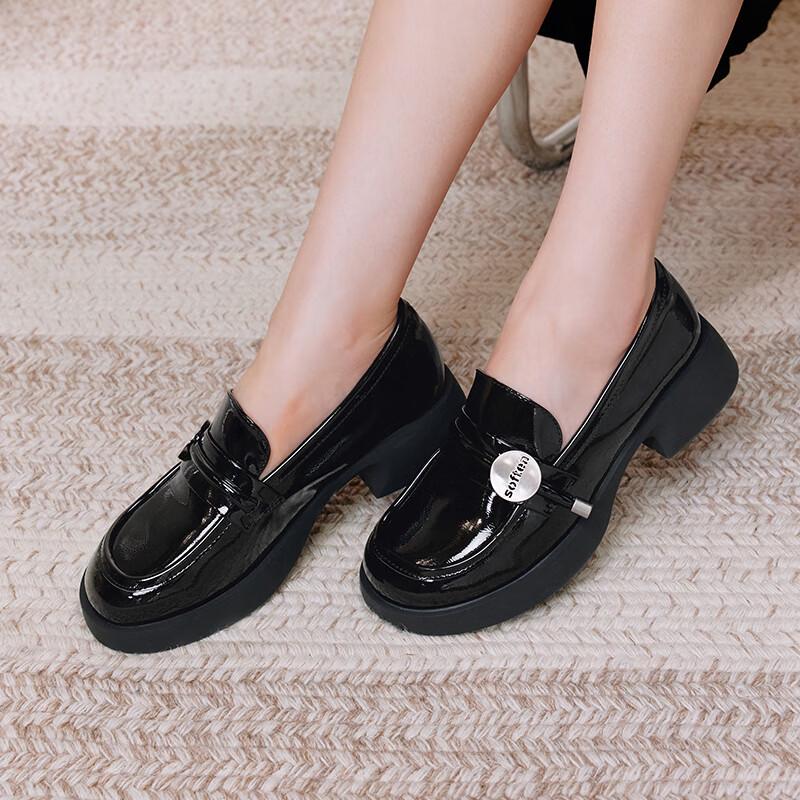 BASTO Women s Block Heel Loafer Shoes S5615CA4 35