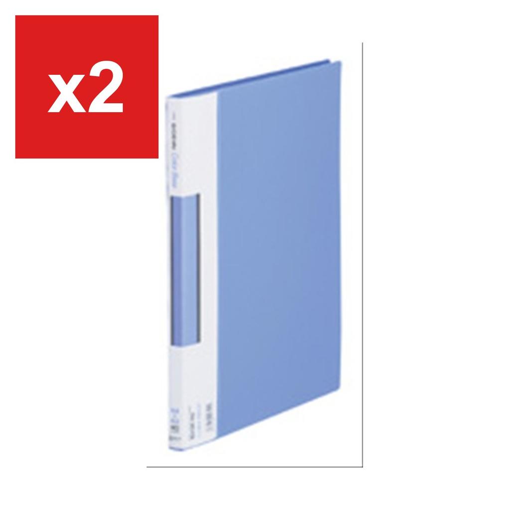 Clear File Folder Color Base Side-Load 40-Pocket A4 Portrait Blue 137C-B