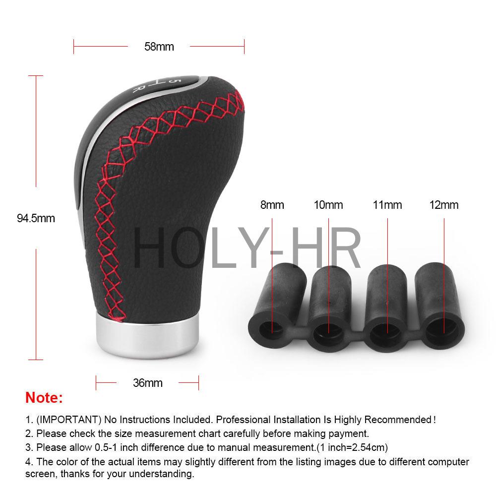 Car 5/6-speed Universal R PU Leather Shift Lever Manual Car Shift Lever Shift Lever Modification Shift Head, Improves Aesthetics