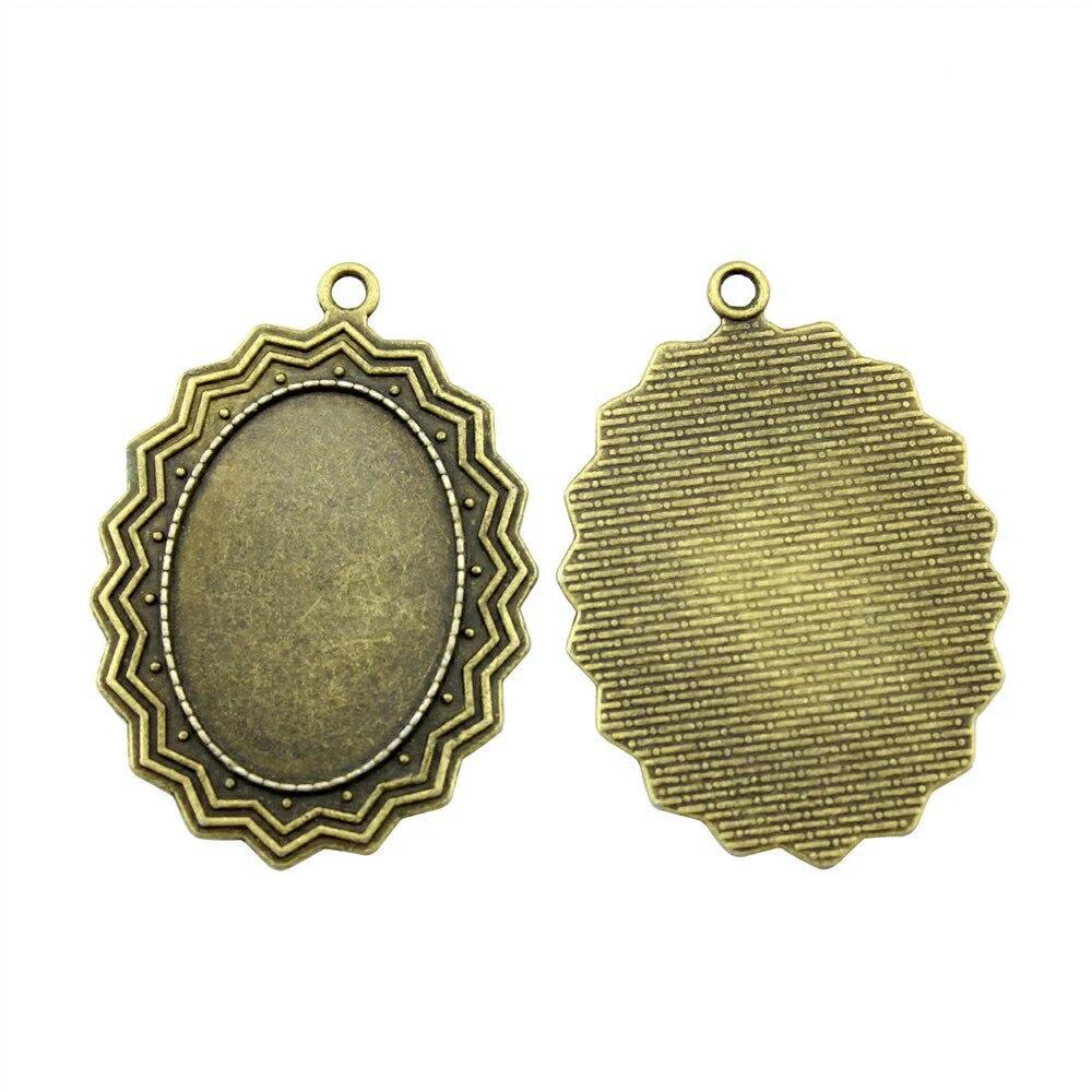 Fit Oval 20X30Mm 25X35Mm Glass Cabochon Base Setting Tray Components Car Accessories Gift Jewelry And Accessories