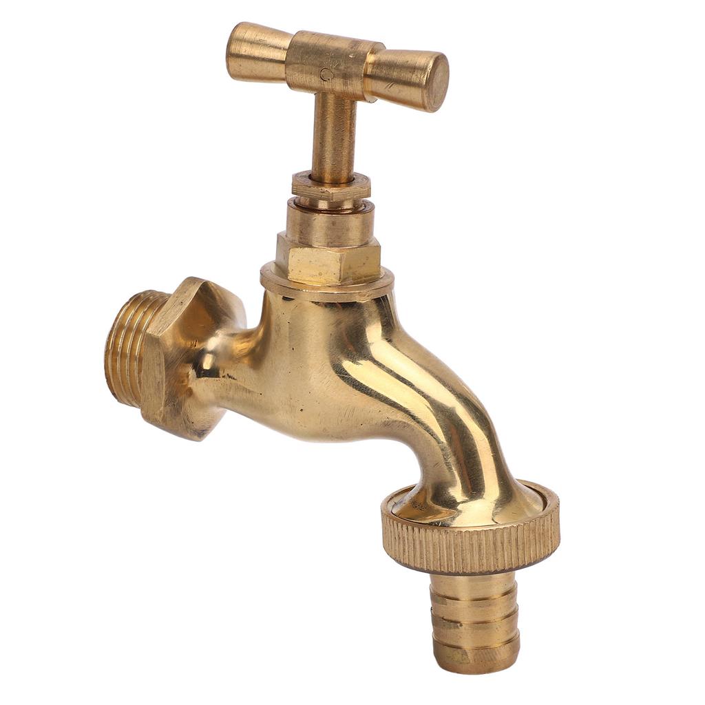 Garden Hose Valve G1 2 Inch Male Thread Inlet 14mm Male Thread Outlet Brass Shut Off Valve for Irrigation