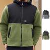 Men S Fleece Hooded Open Front Sweatshirt Letter Pocket