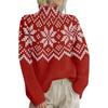 High-Neck Printed Pullover Sweater LYH0911
