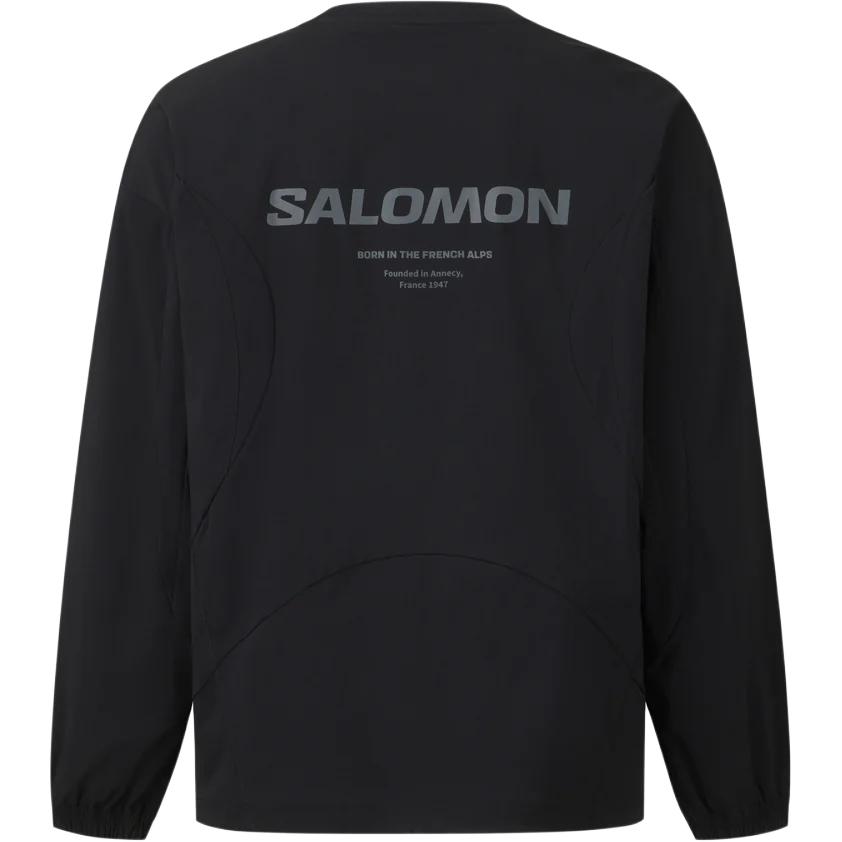 SALOMON Sweatshirt Unisexe à Manches Longues Ample Col Rond Imprimé Lettres Pierre d'ardoise Sweatshirt Unisexe C30698
