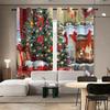 Custom High-Precision Blackout Silk Christmas Curtains with Grommet/Rod Pocket
