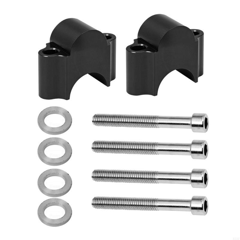 2025 New 1 Pair Scooter Motorcycle HandleBar Handle Fat Bar Mount Clamps Riser Aluminum