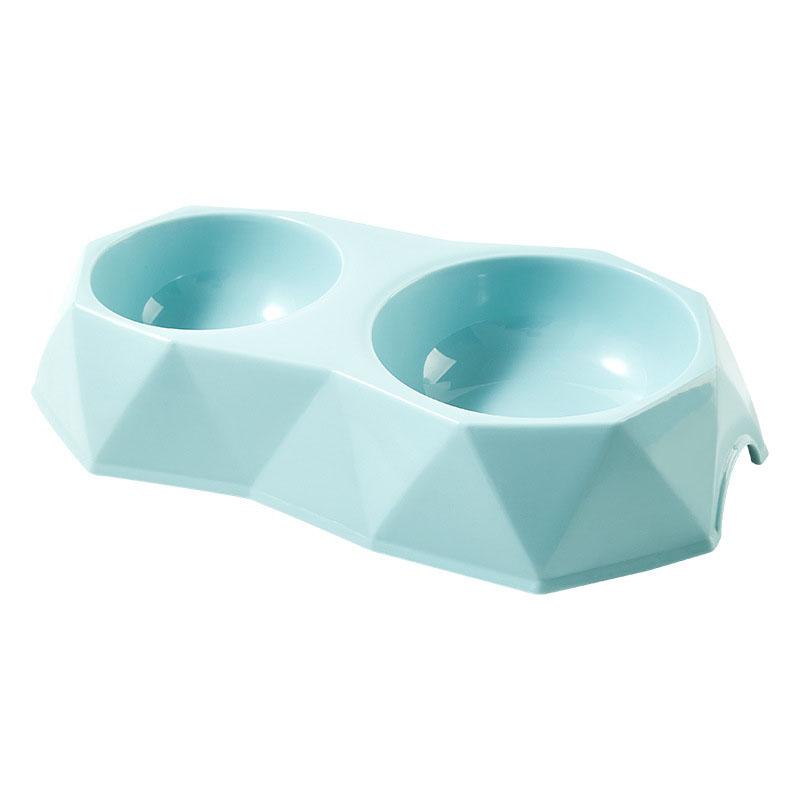 Double Dog Cat Bowls Food Water Feeder Non-Slip Pet Feeding Bowl for Small Medium Dogs Cats Puppy Kitten Durable Pet Dish