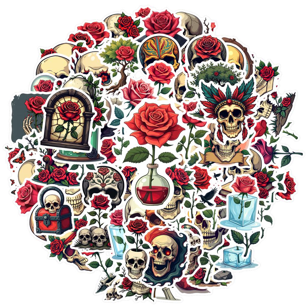 Vintage Gothic Decals Gothic Rose Gothic Stickers Teacher Reward Stickers For Guitar Fridge Phone