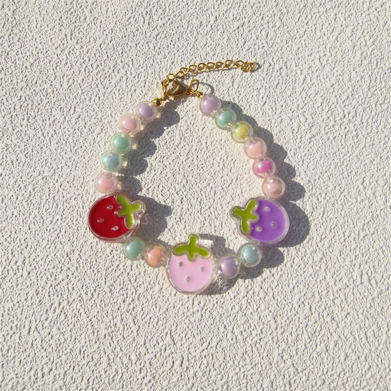 Pet necklace Colorful mixed-color flower pendant Beaded cat cat dog collar collar European and American sweet princess