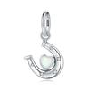 Contas Pingentes de Cobre Original Amor Sorte Casco de Cavalo Pingente Contas Encaixe Pulseira Joias Diy Mulheres Presente Fino Acessório