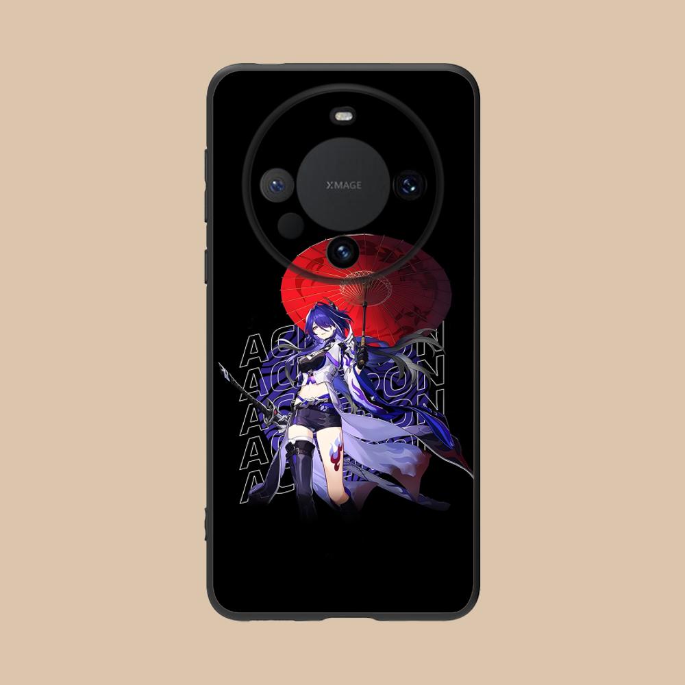 HSR Acheron Matte TPU Mobile Phone Case for Huawei Mate 60 50 40 30 20 10 Pro Plus Lite E 5G Colorful Printing Cover