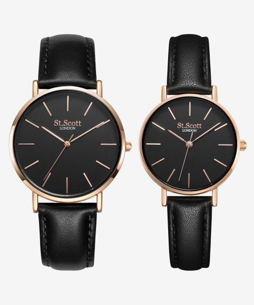 

[ST.SCOTT LONDON] ST.SCOTT LONDON Grain Classic Couple Watch - Rose Black ST7011-RBBK ST7011M-RBBK