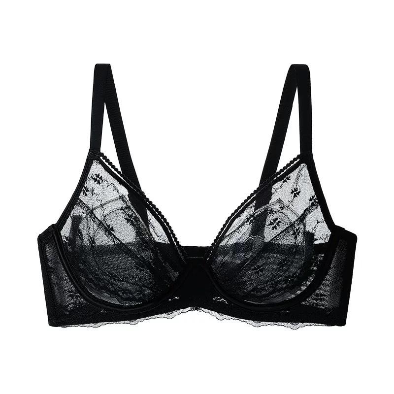 Sexy Lace Ultra-Thin Coquette Women Bra, Bust Minimizer Push Up Anti-Sag Breathable Shaping Bra