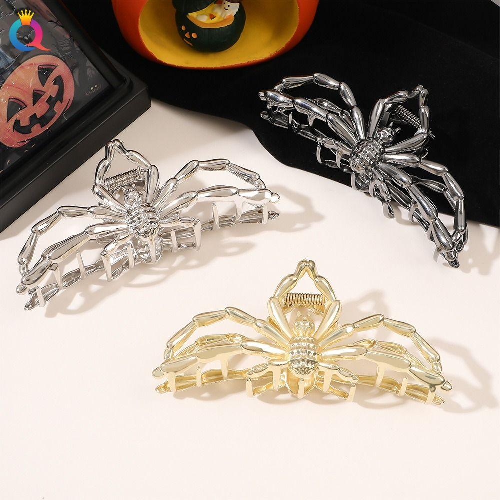 Gold Halloween Hair Claw Spider Barrette Headdress Large Hair Clip  Girls