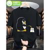 Men'S Linux Tux Geek T-Shirt with Sudo Command - Tux Penguin Logo - 100% Crew Neck Casual Shirt for Programmers, Tech Enthusiasts - Funny Coding