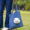 Portable Kitten Carrying Bag Pet with Head Hole, Plush Lion Rabbit Pig Cat Tote, Breathable Canvas Single Shoulder Pouch for Small Cats and