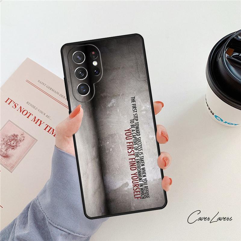 Training Workout Gym Crossfit Quote Phone Case For Samsung Galaxy S24 S25 S23 S22 Ultra Note 10 20 Plus S20 S21 FE Cover