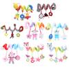 Plush Bed Hanging Cute Plush Spiral Baby Toy Stroller Crib Hanging Toy With Rattle Mirror Teether Newborn Infant Sensory Play