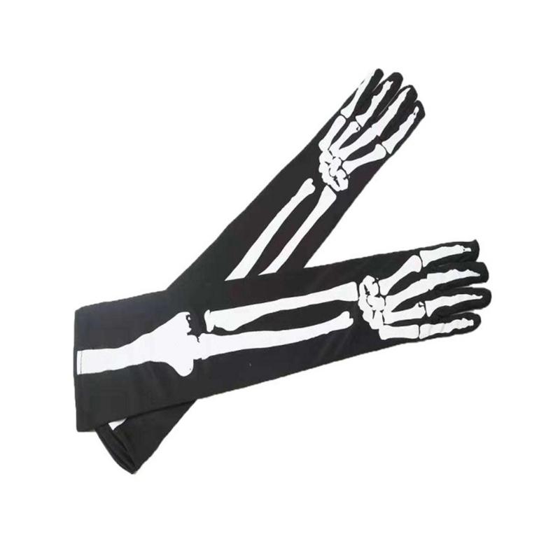 Skeleton Gloves Skull Face Mask for Adult Men Costume Halloween Party Cosplay