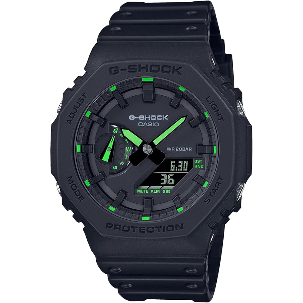 G-Shock GA2100-1A3 Neon Accent Green Men s Watch Durable Waterproof Analog Digital
