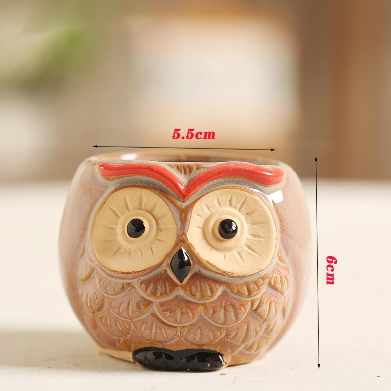

Скандинавские садовые принадлежности Украшение Креативный суккулентный горшок для цветов в виде совы Пасторальный Милые животные Европейский стиль Бытовой цветочный горшок