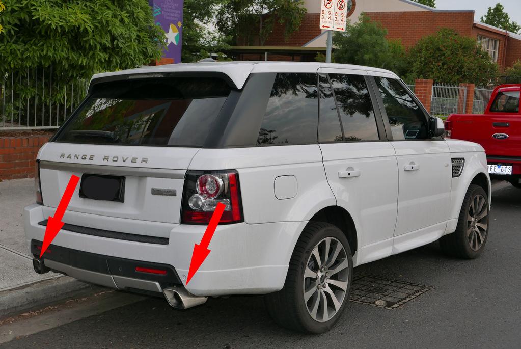 

Насадки на глушник V2 (2 шт, нерж) для Range Rover Sport 2005-2013 рр.