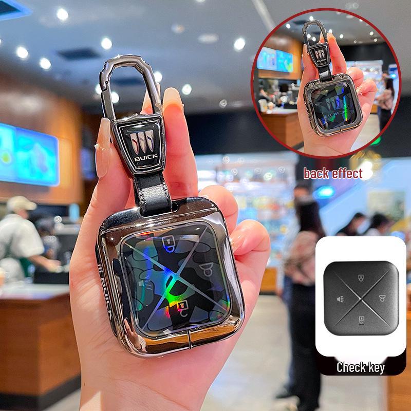 Buick E5 Titanium Cube Key Cover for 2025 LaCrosse Platinum with Bluetooth E4 Metal Full Coverage